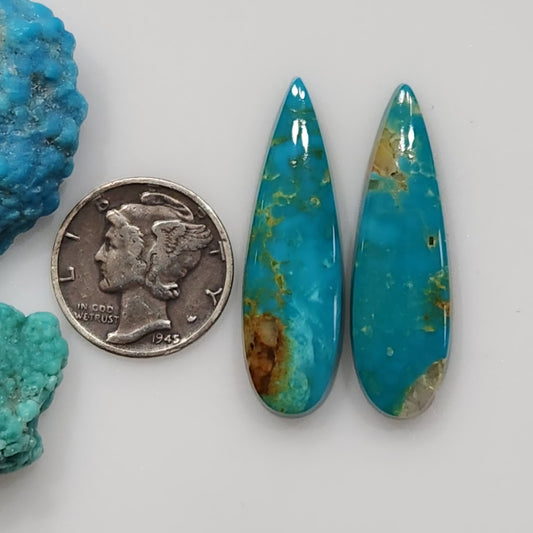 Kingman Hardy Pit Turquoise Pair